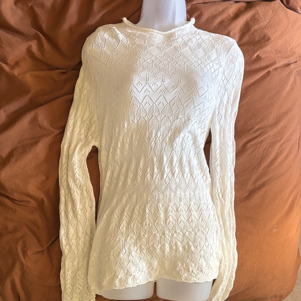 Off White Sheer Top
